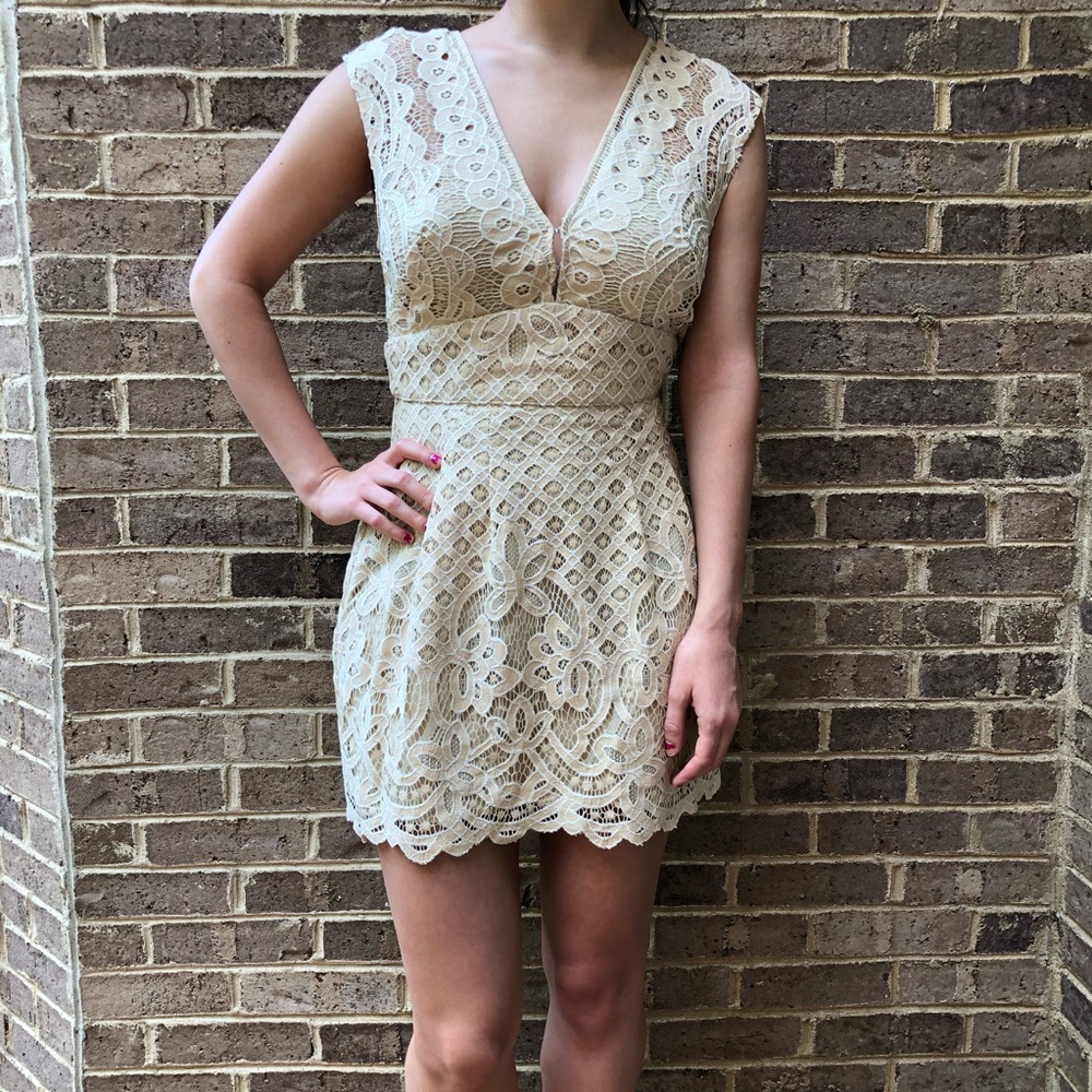 Free People One Million Lovers Lace Mini Dress NWT